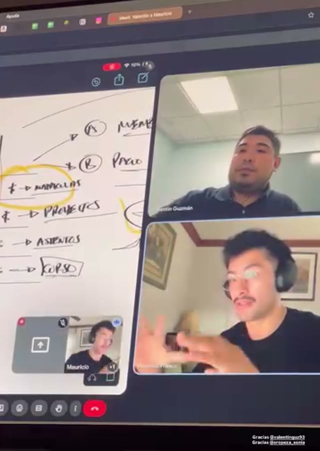 Mauricio en una sesión de trabajo a distancia